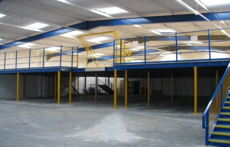 mezzanine inside shed building