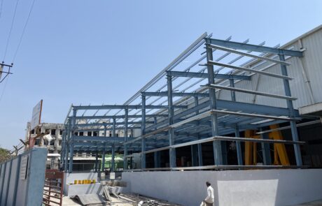mezzanine structure in extension shed