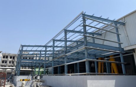 extension shed with mezzanine