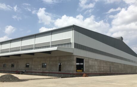 warehouse shed with big canopy and monitor